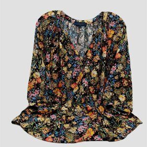 Rachel Zoe Floral Peasant Blouse Size 1X Multi-colored